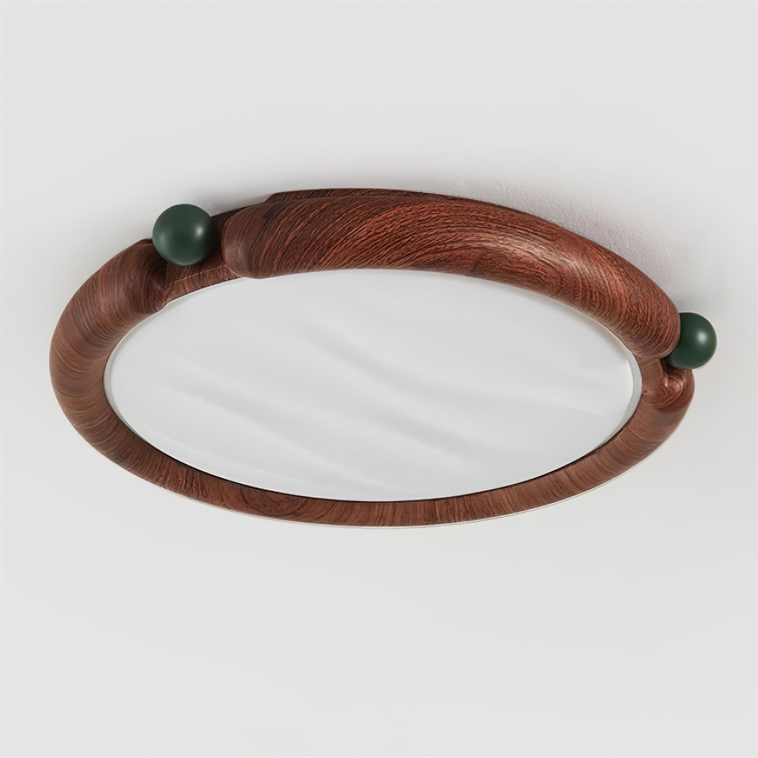 Ceiling Light Round  Panel Walnut  A/B Model