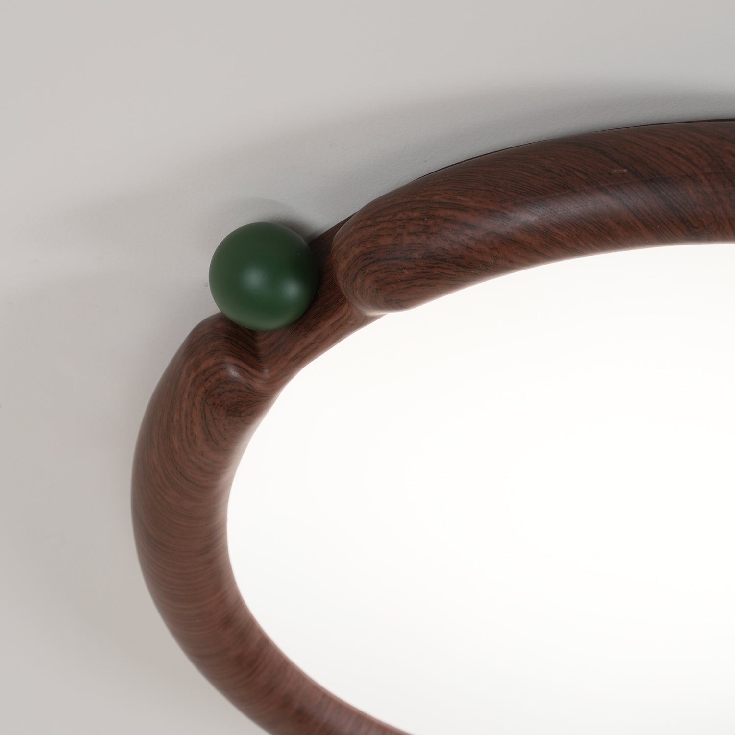 Ceiling Light Round  Panel Walnut  A/B Model