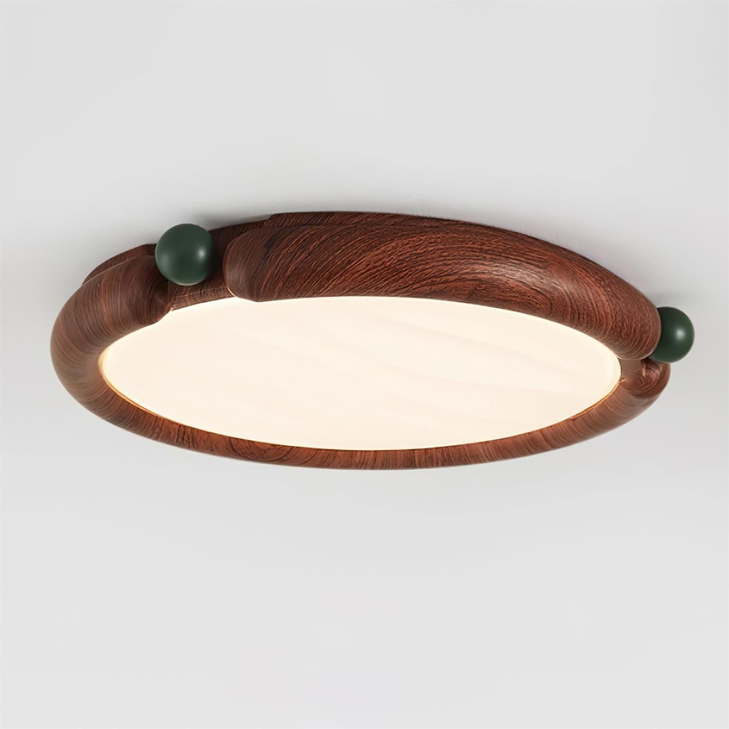 Ceiling Light Round  Panel Walnut  A/B Model