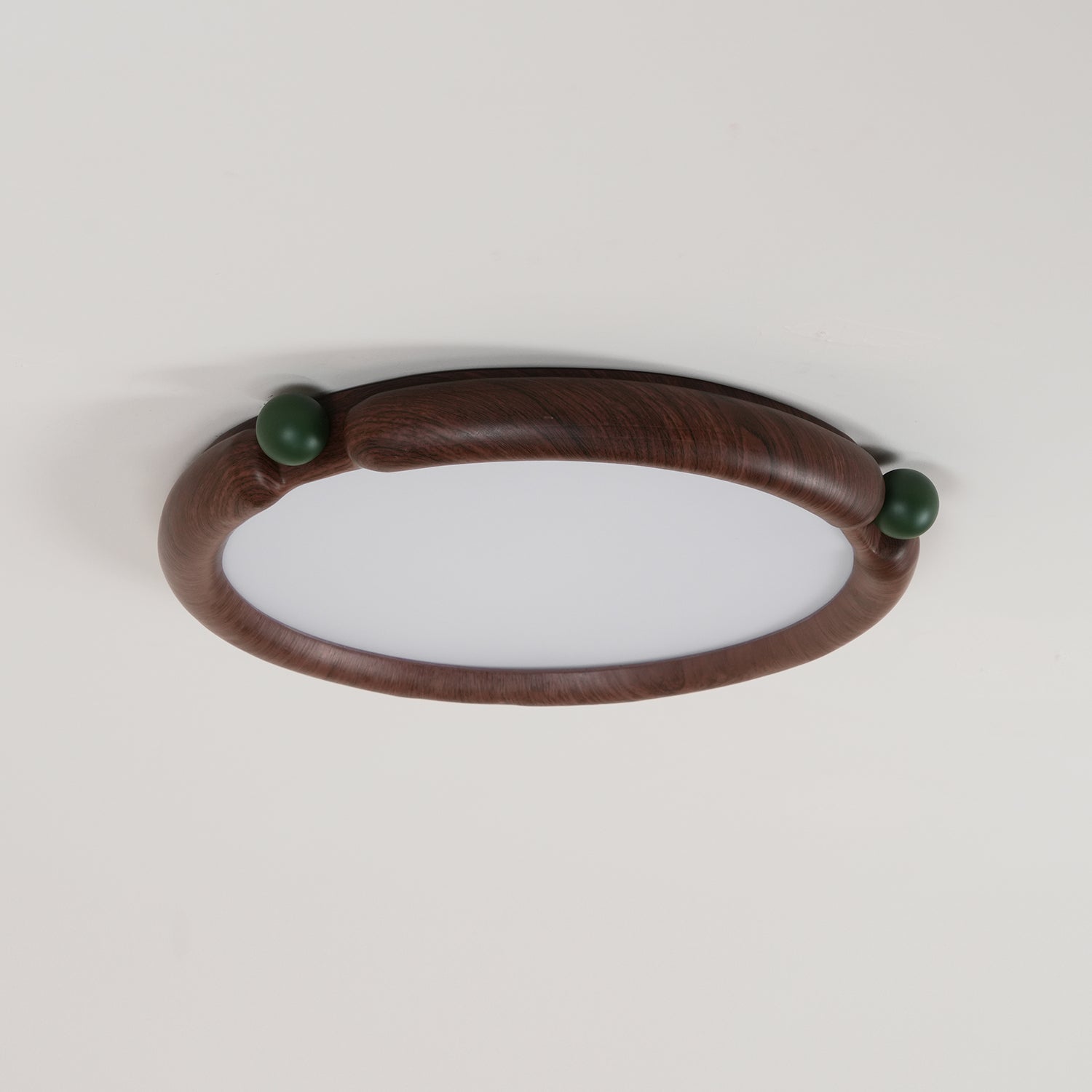 Ceiling Light Round  Panel Walnut  A/B Model