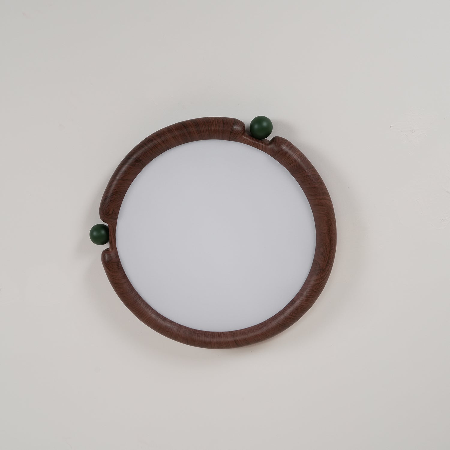 Ceiling Light Round  Panel Walnut  A/B Model