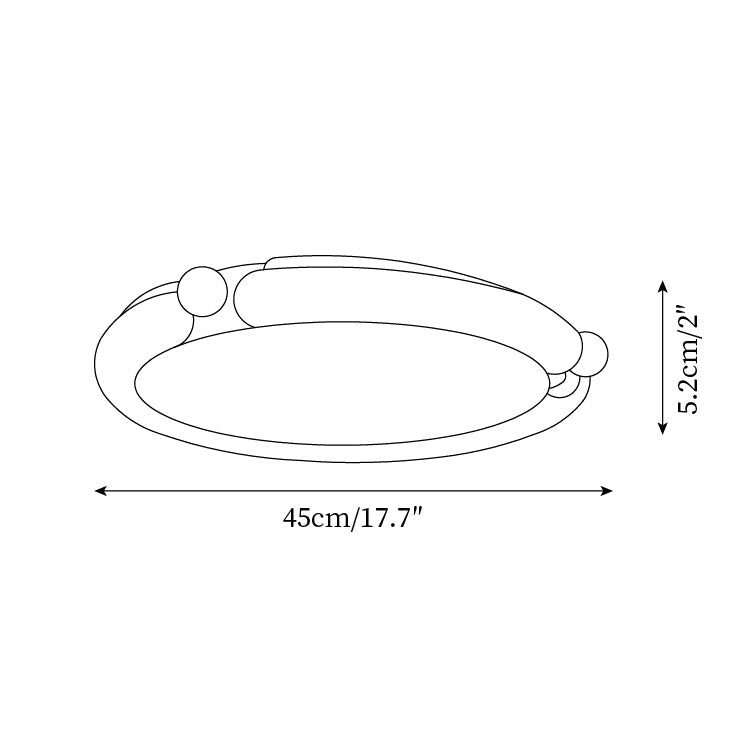 Ceiling Light Round  Panel Walnut  A/B Model