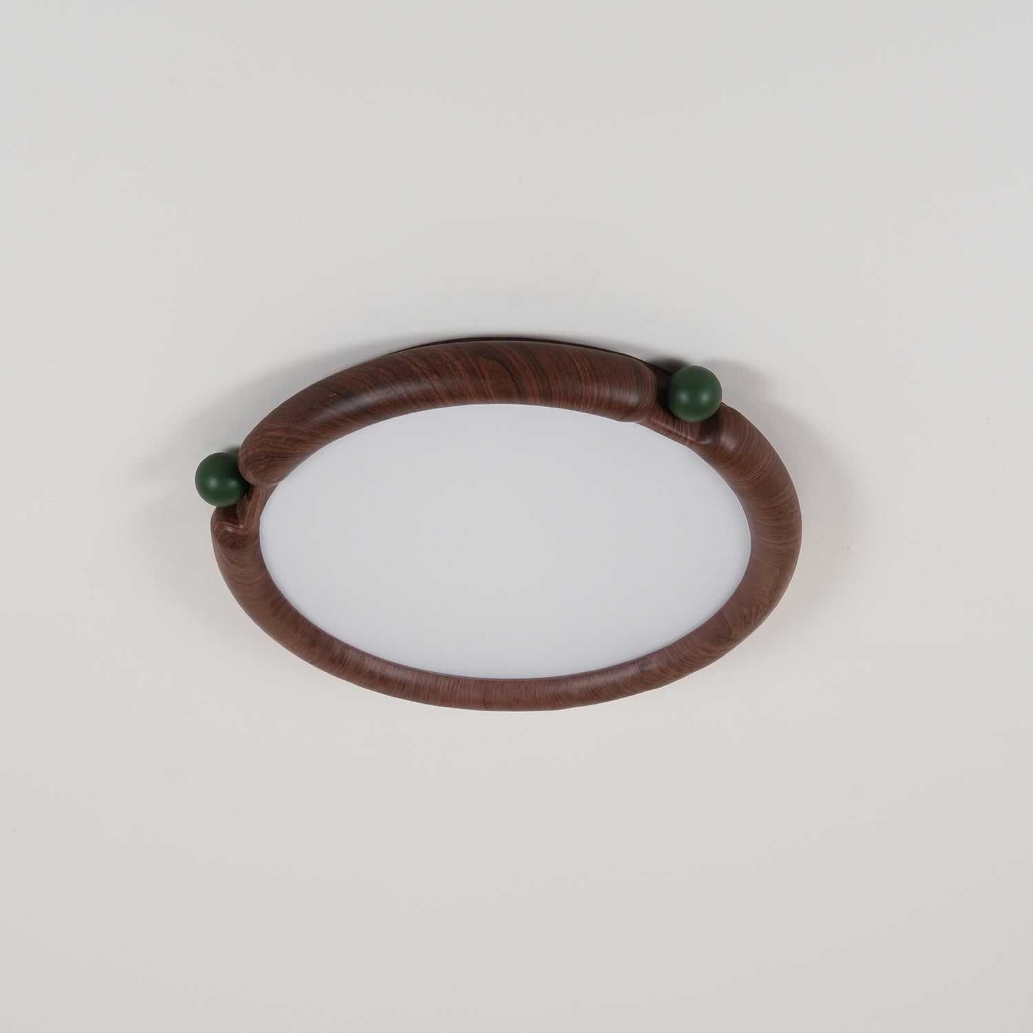 Ceiling Light Round  Panel Walnut  A/B Model