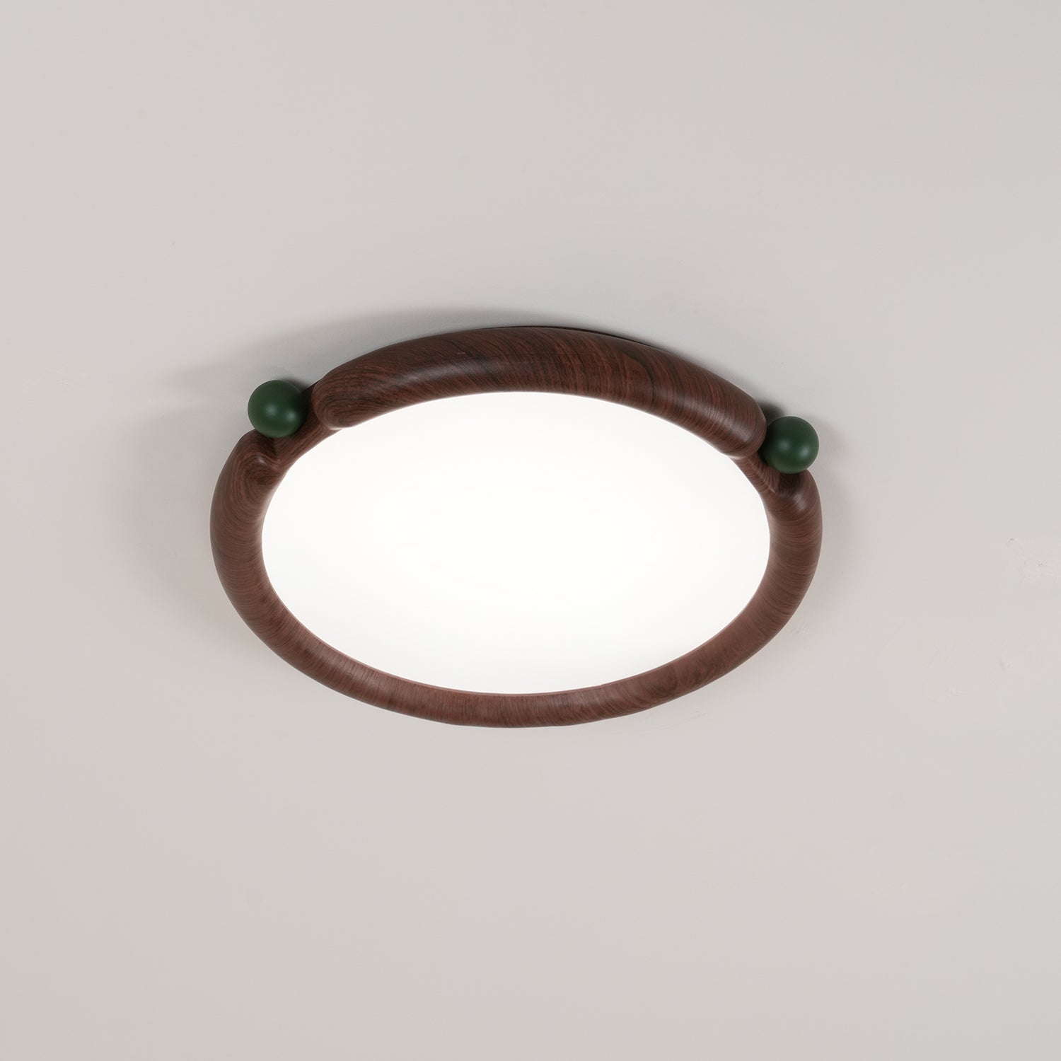 Ceiling Light Round  Panel Walnut  A/B Model