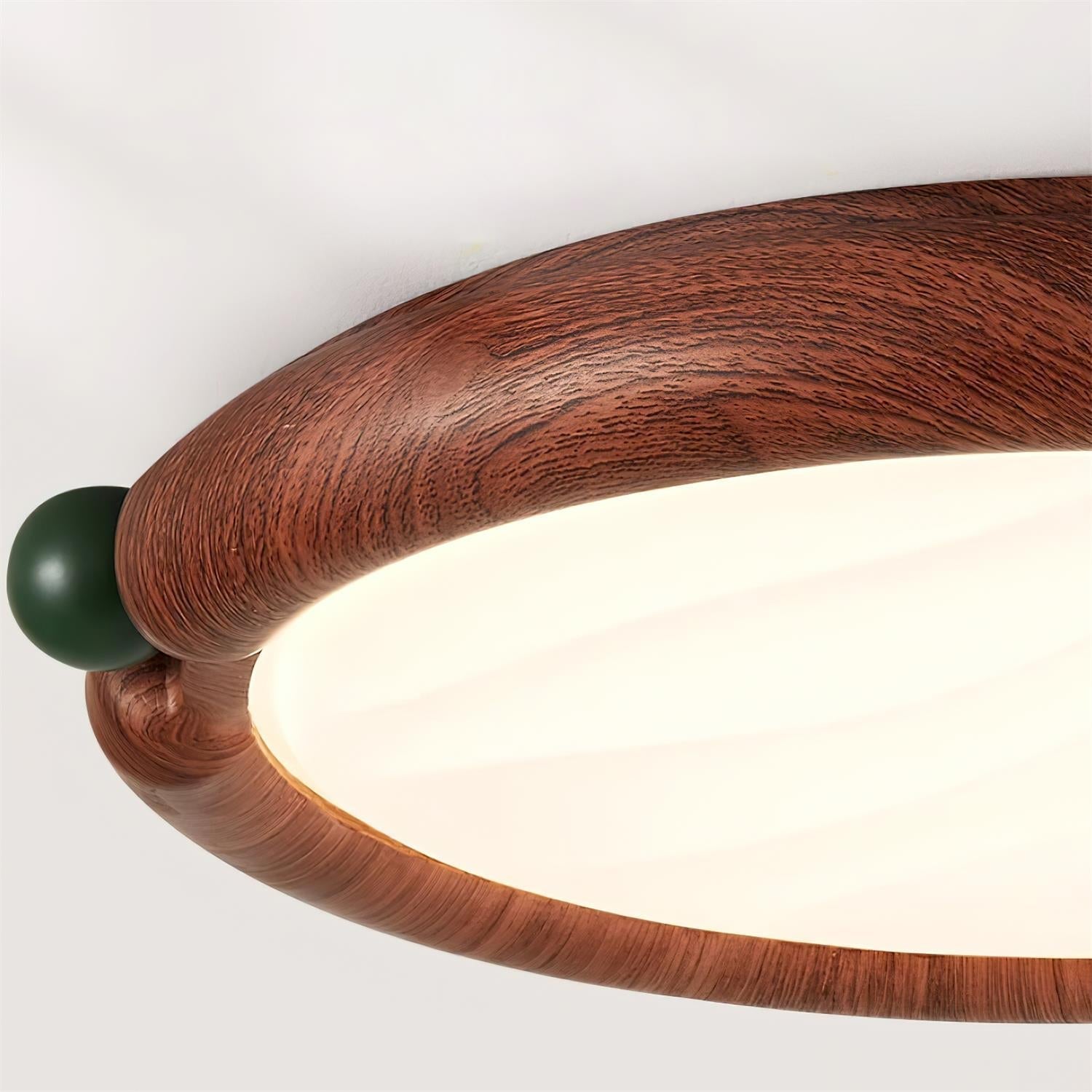 Ceiling Light Round  Panel Walnut  A/B Model