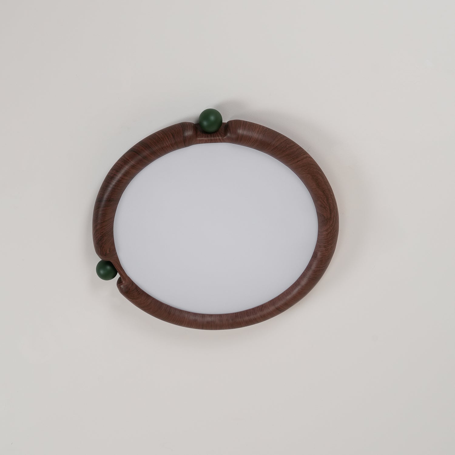 Ceiling Light Round  Panel Walnut  A/B Model