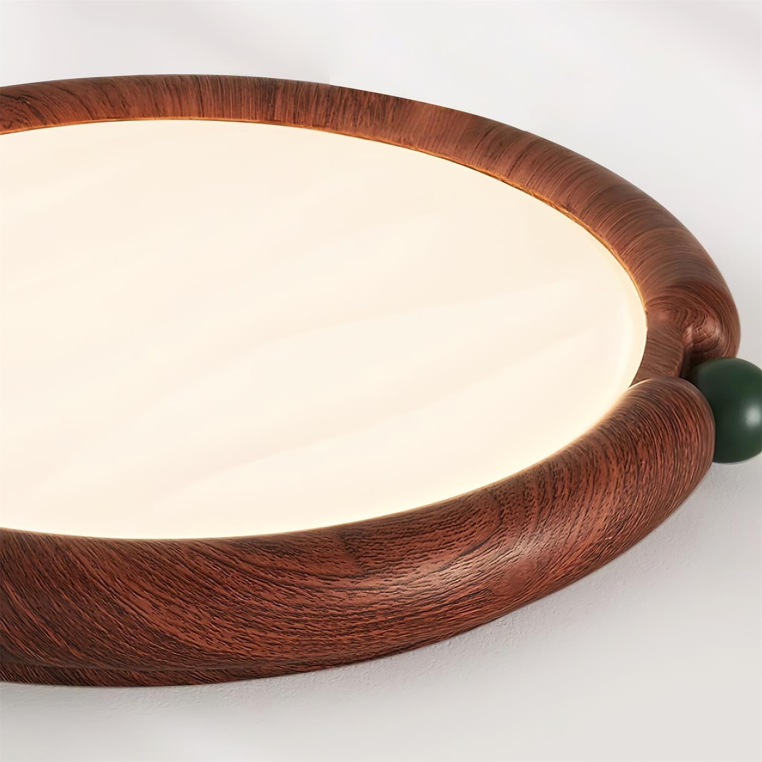 Ceiling Light Round  Panel Walnut  A/B Model