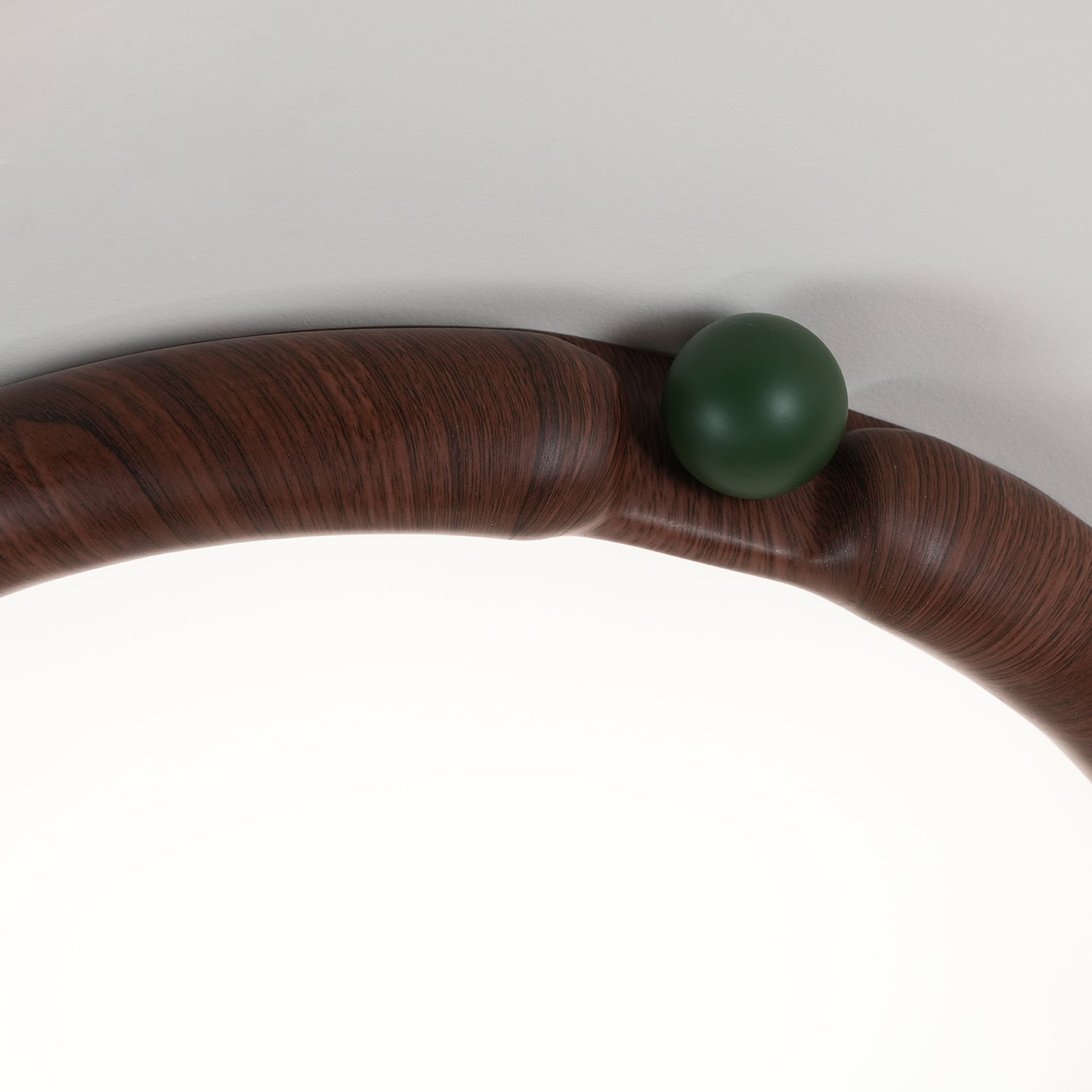 Ceiling Light Round  Panel Walnut  A/B Model
