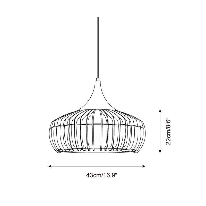 Vexo Natural Bamboo Rattan Pendant Light-Neutral Decor
