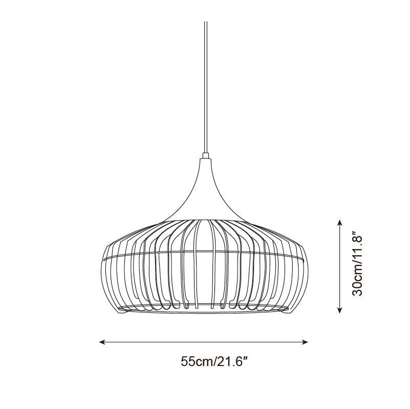 Vexo Natural Bamboo Rattan Pendant Light-Neutral Decor