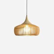 Vexo Natural Bamboo Rattan Pendant Light-Neutral Decor