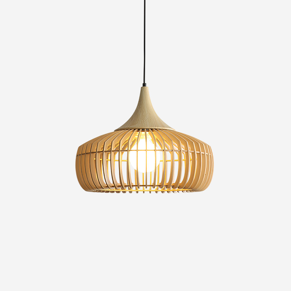 Vexo Natural Bamboo Rattan Pendant Light-Neutral Decor