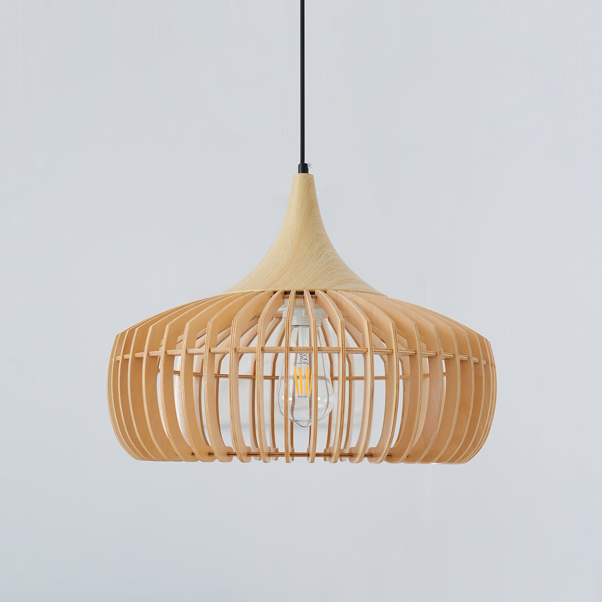 Vexo Natural Bamboo Rattan Pendant Light-Neutral Decor