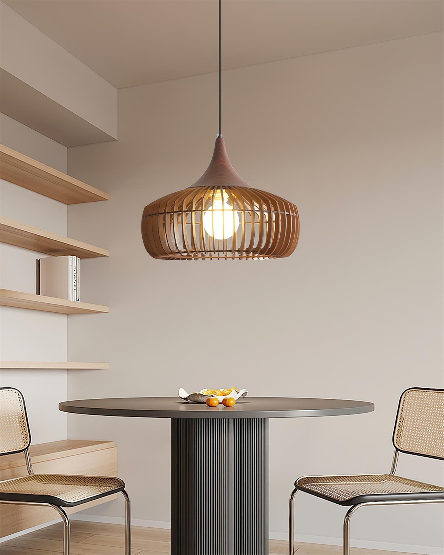 Vexo Natural Bamboo Rattan Pendant Light-Neutral Decor