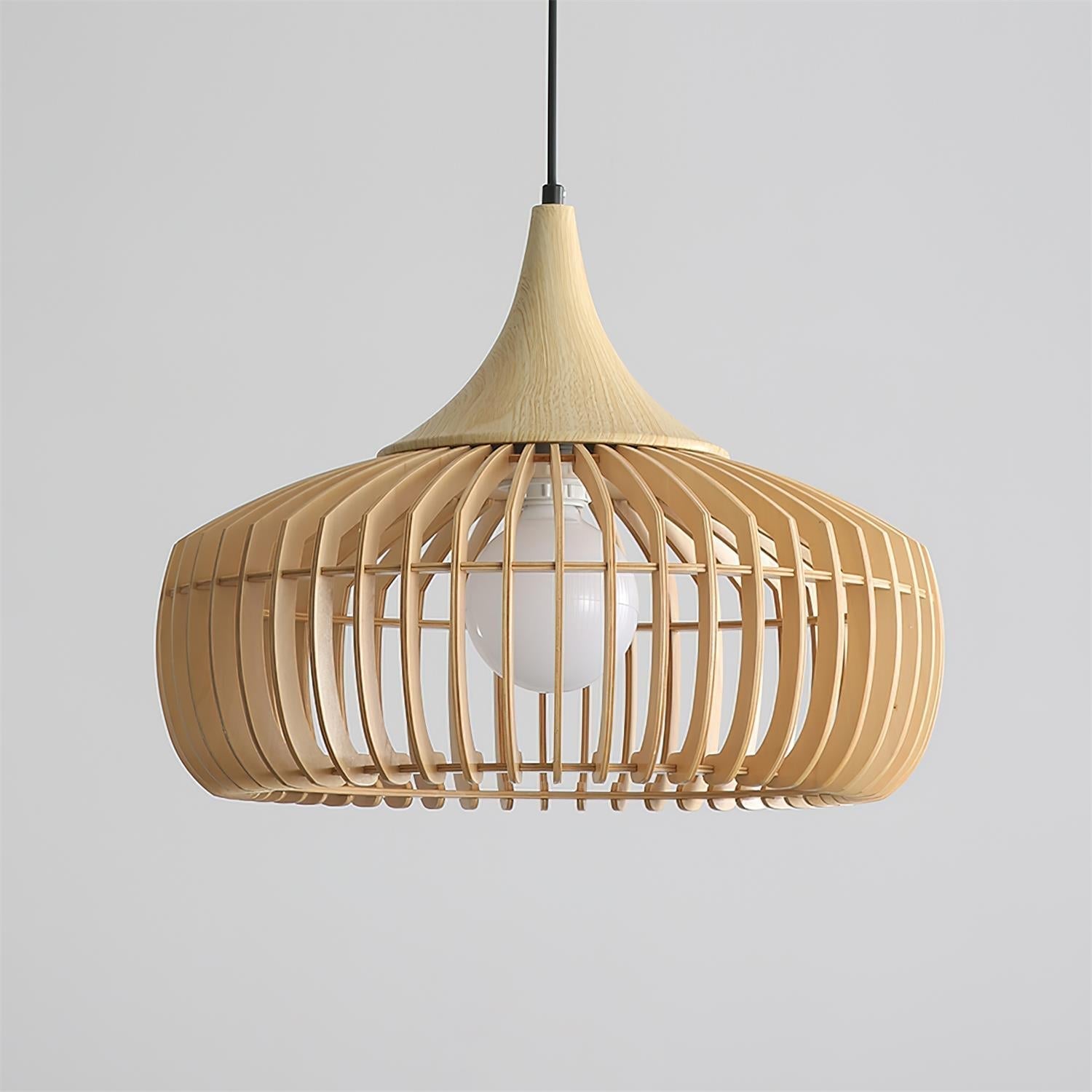 Vexo Natural Bamboo Rattan Pendant Light-Neutral Decor