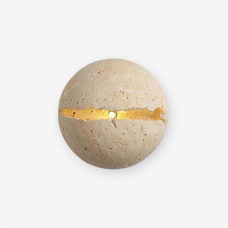 Dinosaur Egg Travertine Wall Lamp