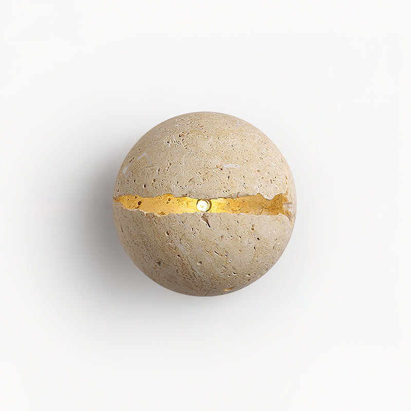 Dinosaur Egg Travertine Wall Lamp