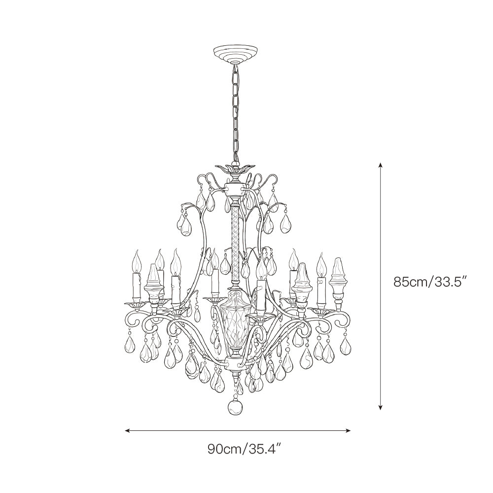 Diodem Chandelier hanging in a grand foyer setting.