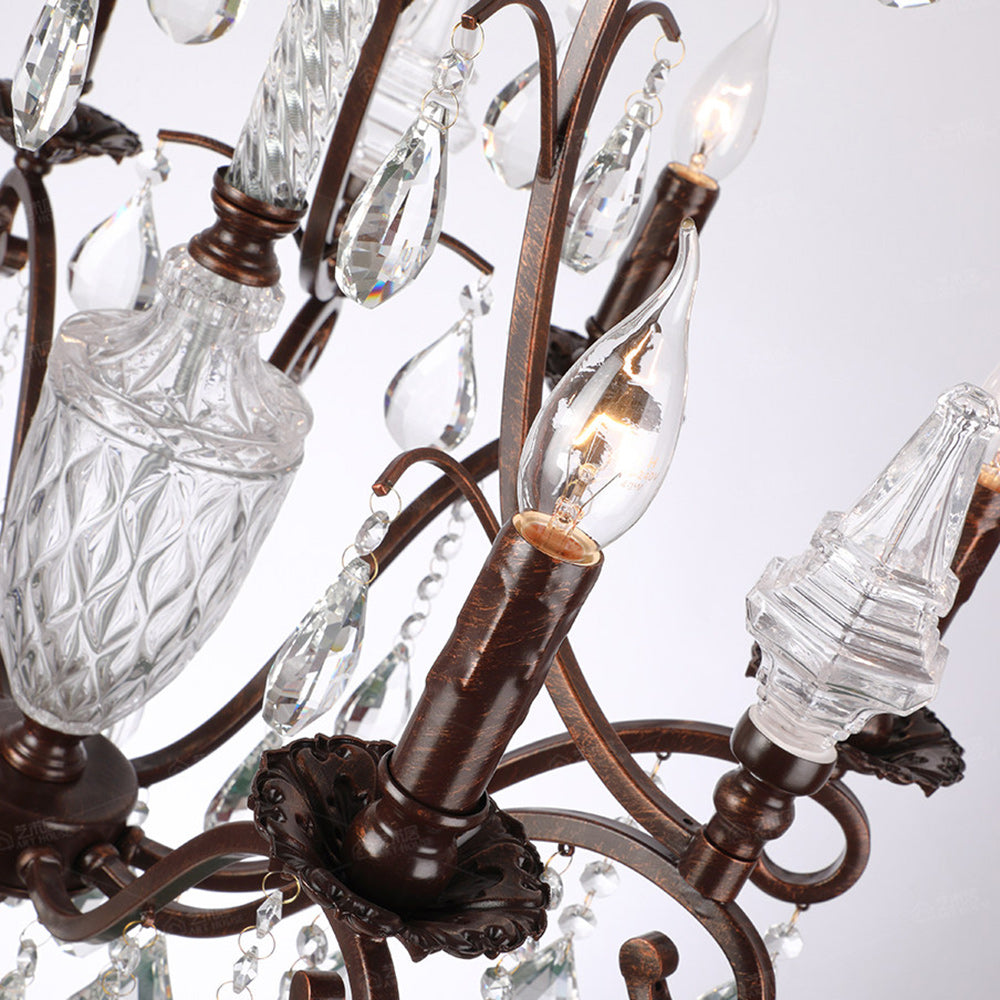 The 10-head version of the Diodem Crystal Chandelier.