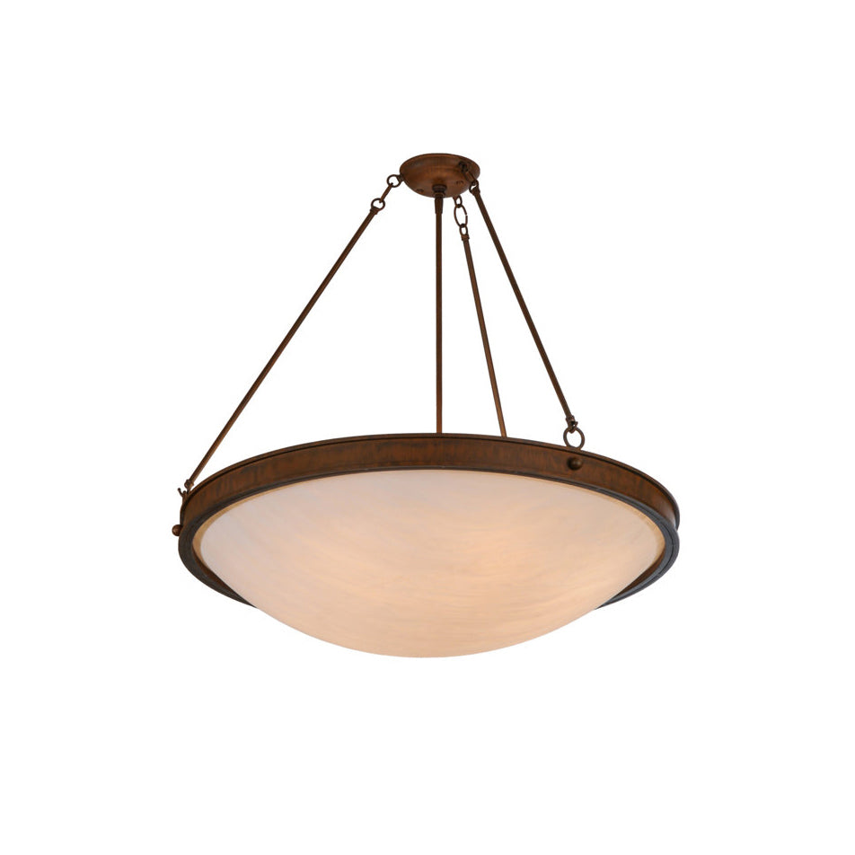 Dionne Alabaster Ceiling Lamp with aged brass frame against a neutral background.