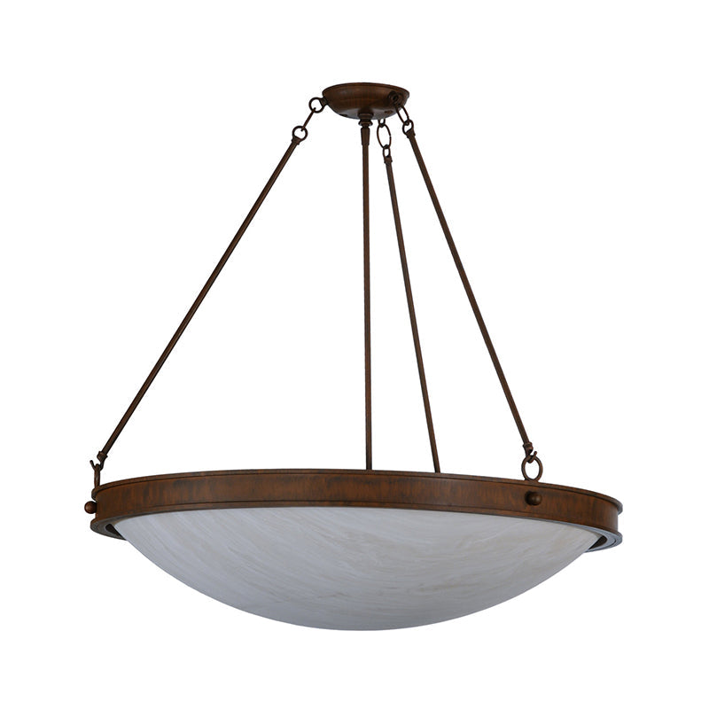 Dionne Alabaster Ceiling Lamp installed in an Art Deco style living room.