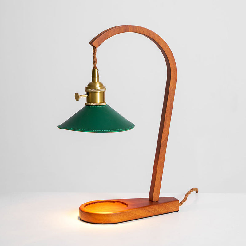The base of the lamp showing the power cord connection.