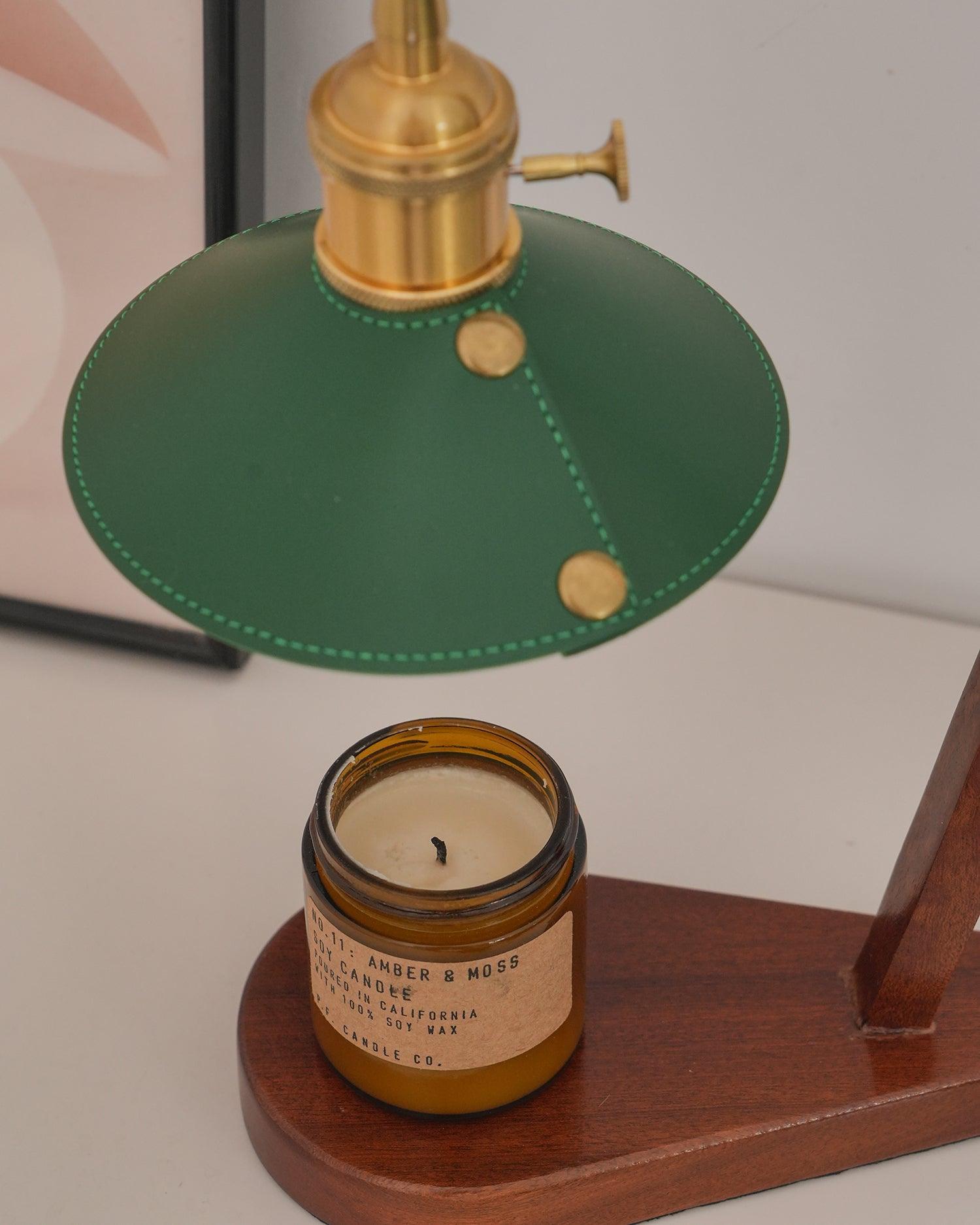 Eden Green Wood Table Lamp-Neutral Decor