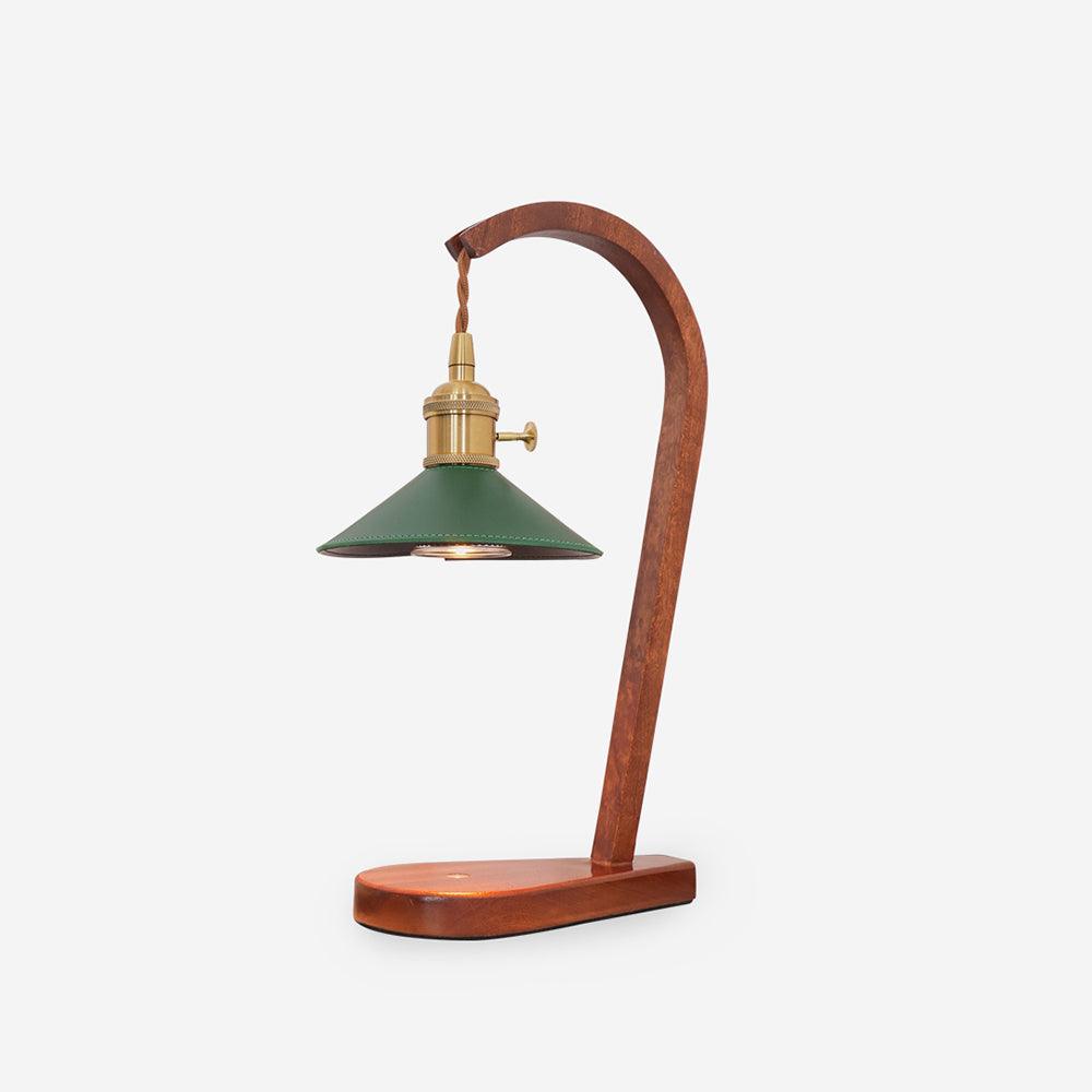 Eden Green Wood Table Lamp-Neutral Decor