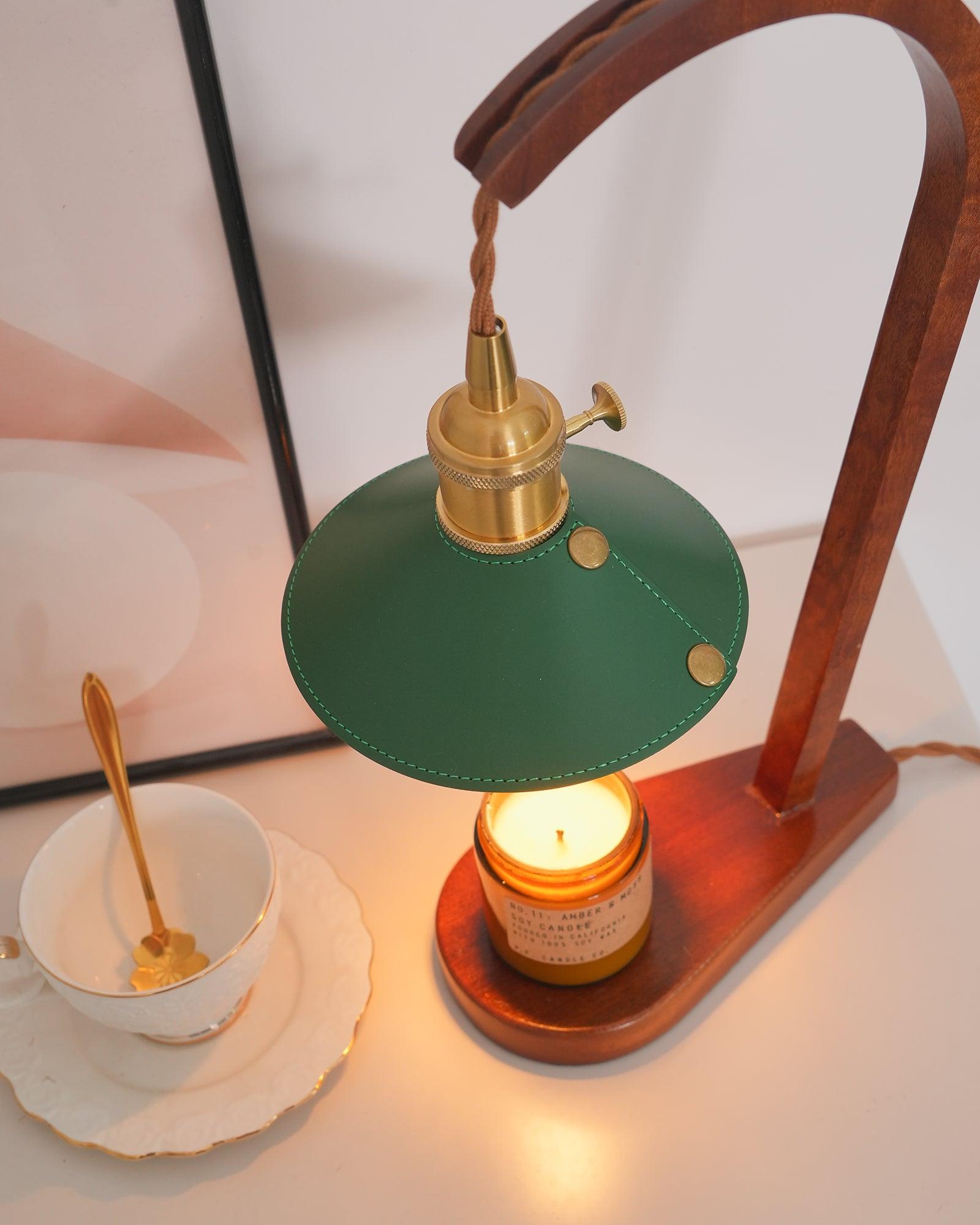 Eden Green Wood Table Lamp-Neutral Decor