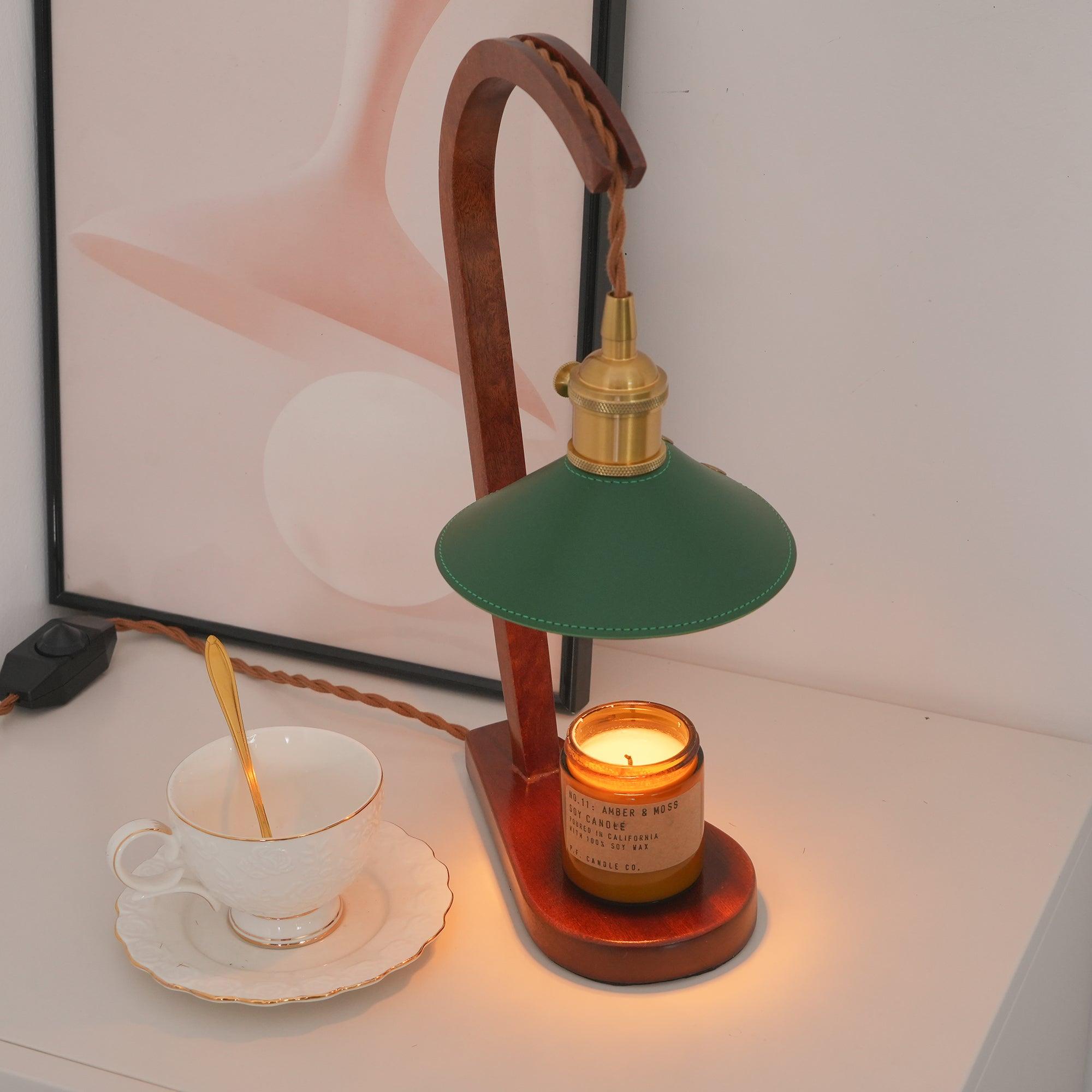 Eden Green Wood Table Lamp-Neutral Decor