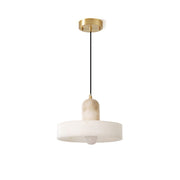 Luste  Disc Orb Alabaster Pendant Light
