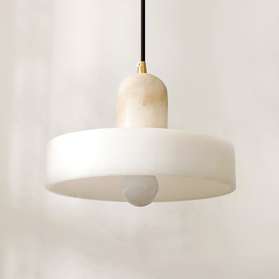 Luste  Disc Orb Alabaster Pendant Light