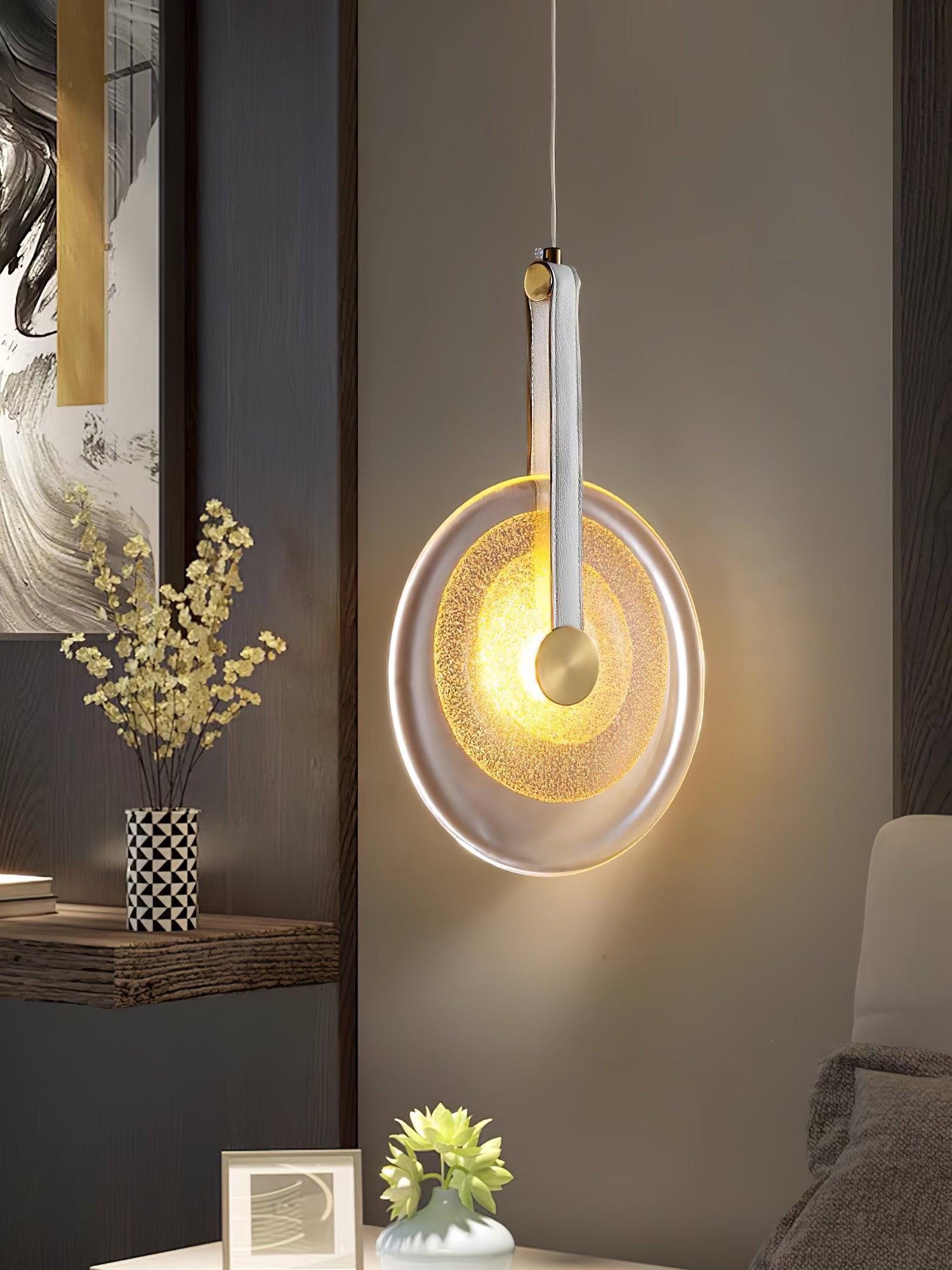 Zusk Leather Classic Pendant Lamp-Neutral Decor