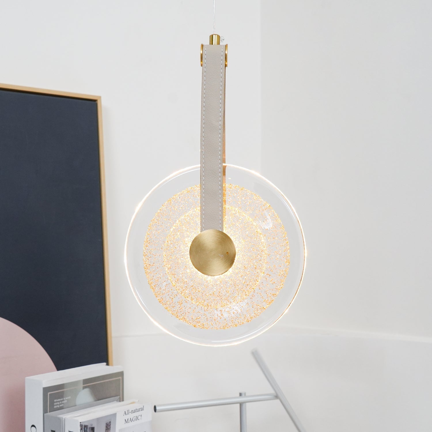Zusk Leather Classic Pendant Lamp-Neutral Decor