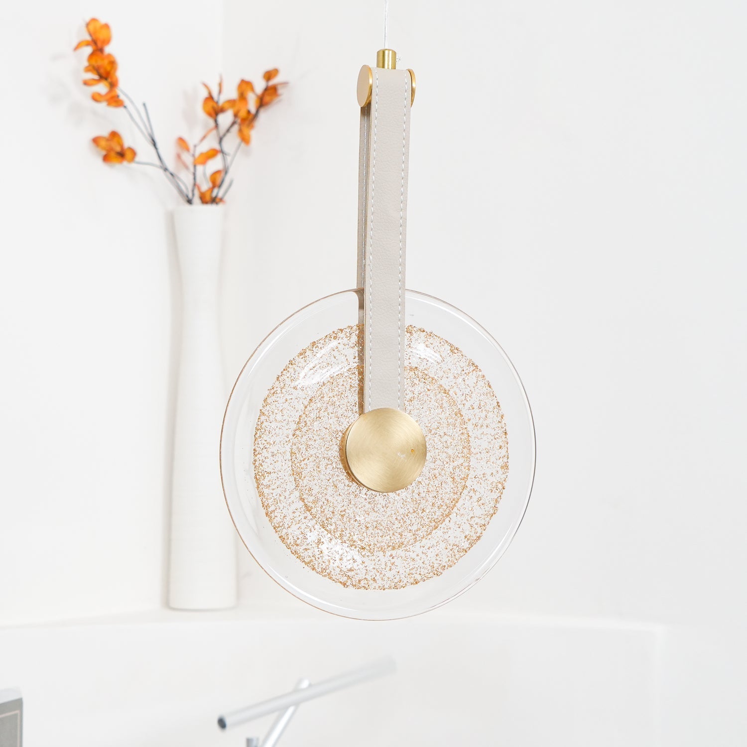 Zusk Leather Classic Pendant Lamp-Neutral Decor