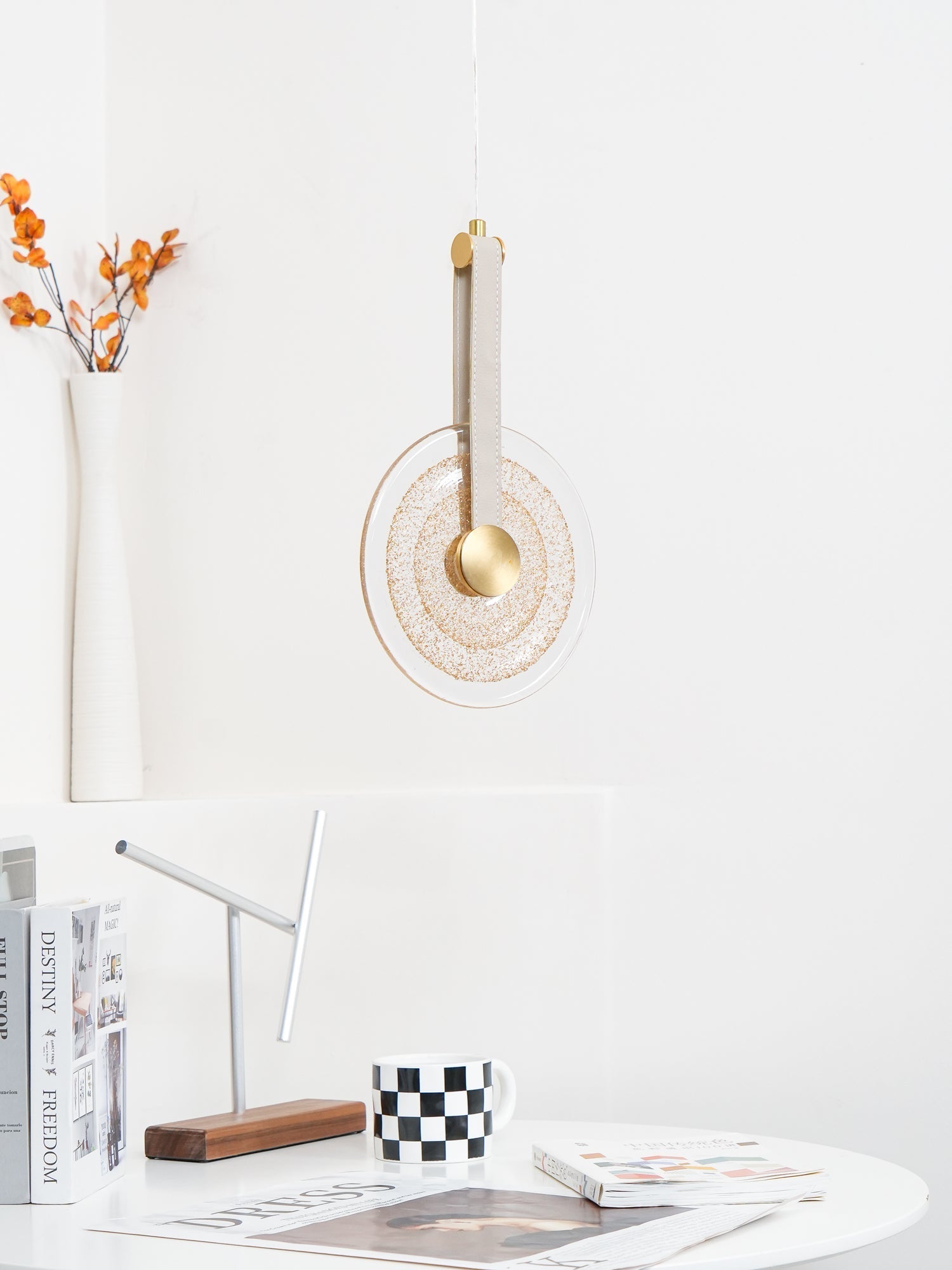Zusk Leather Classic Pendant Lamp-Neutral Decor
