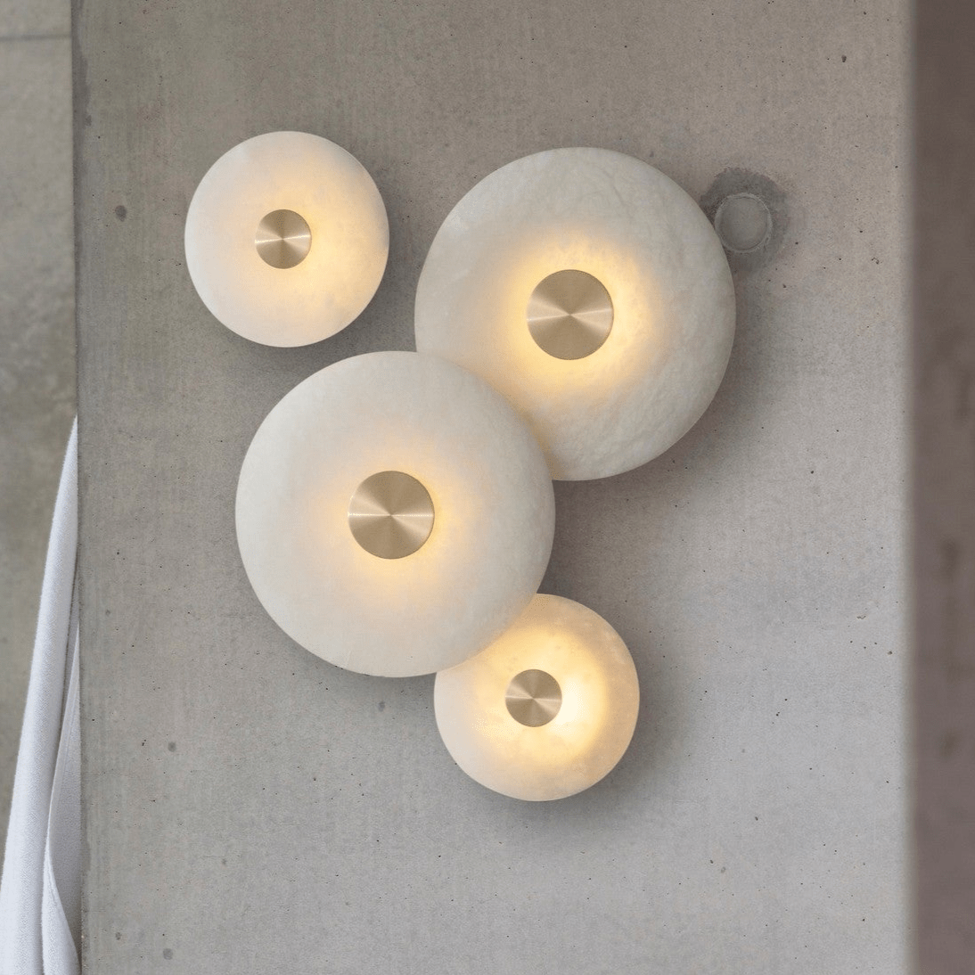 Selina Minimalist Alabaster Ceiling Light-Neutral Decor