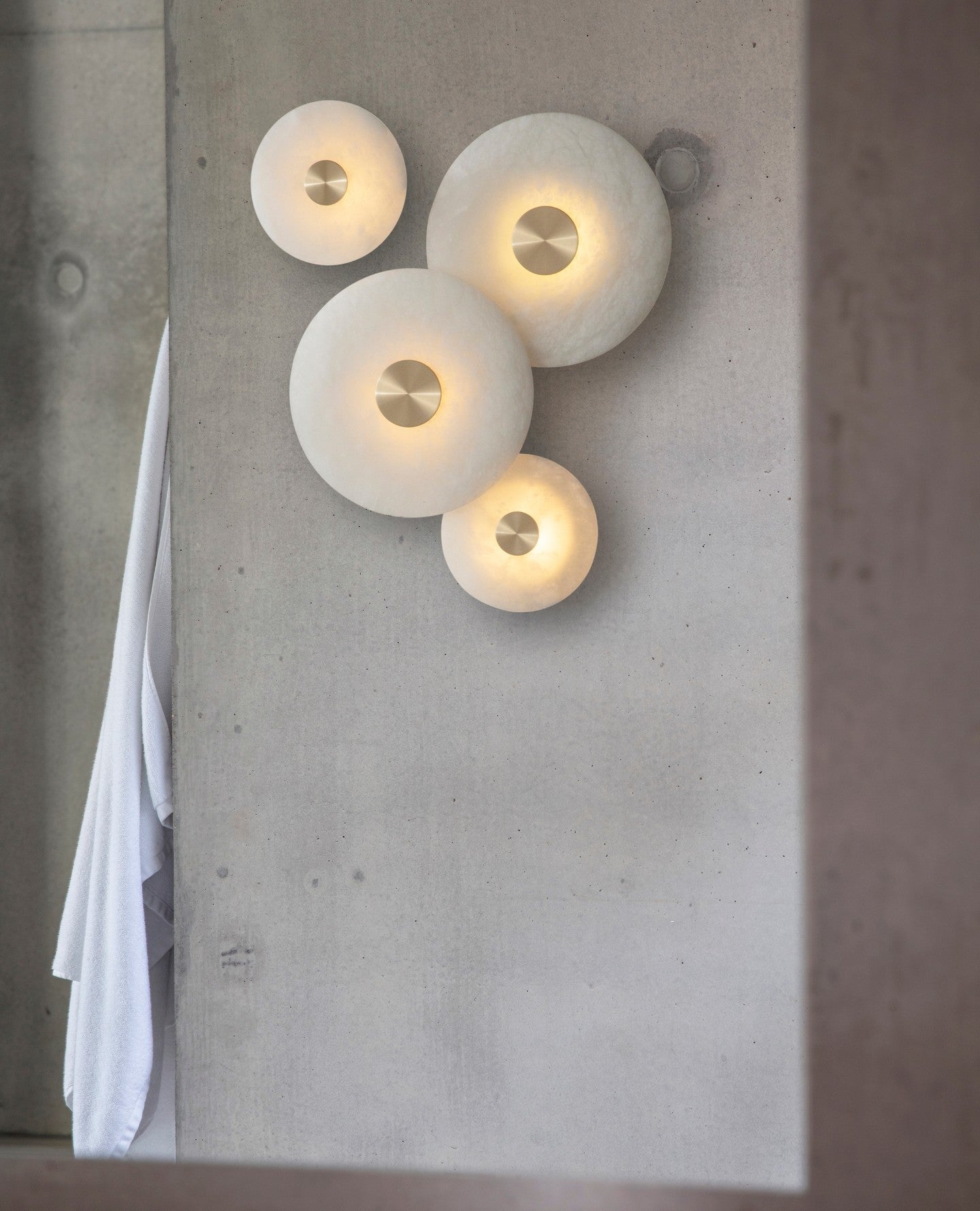 Selina Minimalist Alabaster Ceiling Light-Neutral Decor