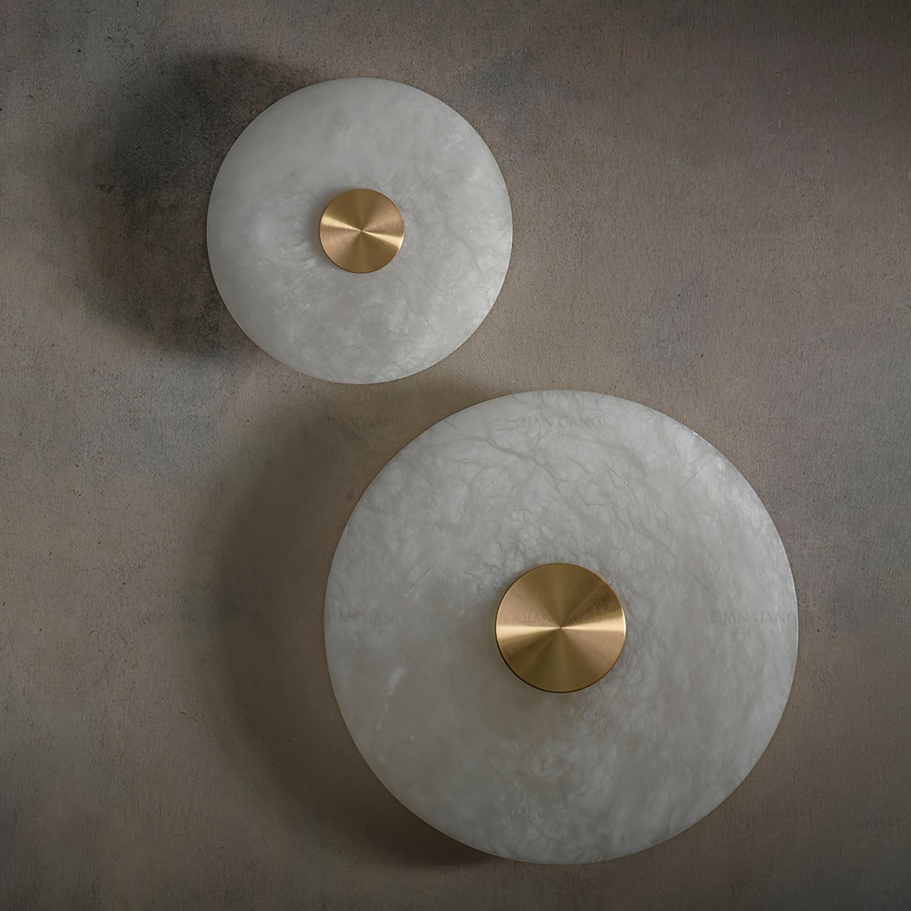 Selina Minimalist Alabaster Ceiling Light-Neutral Decor