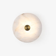 Selina Minimalist Alabaster Ceiling Light-Neutral Decor
