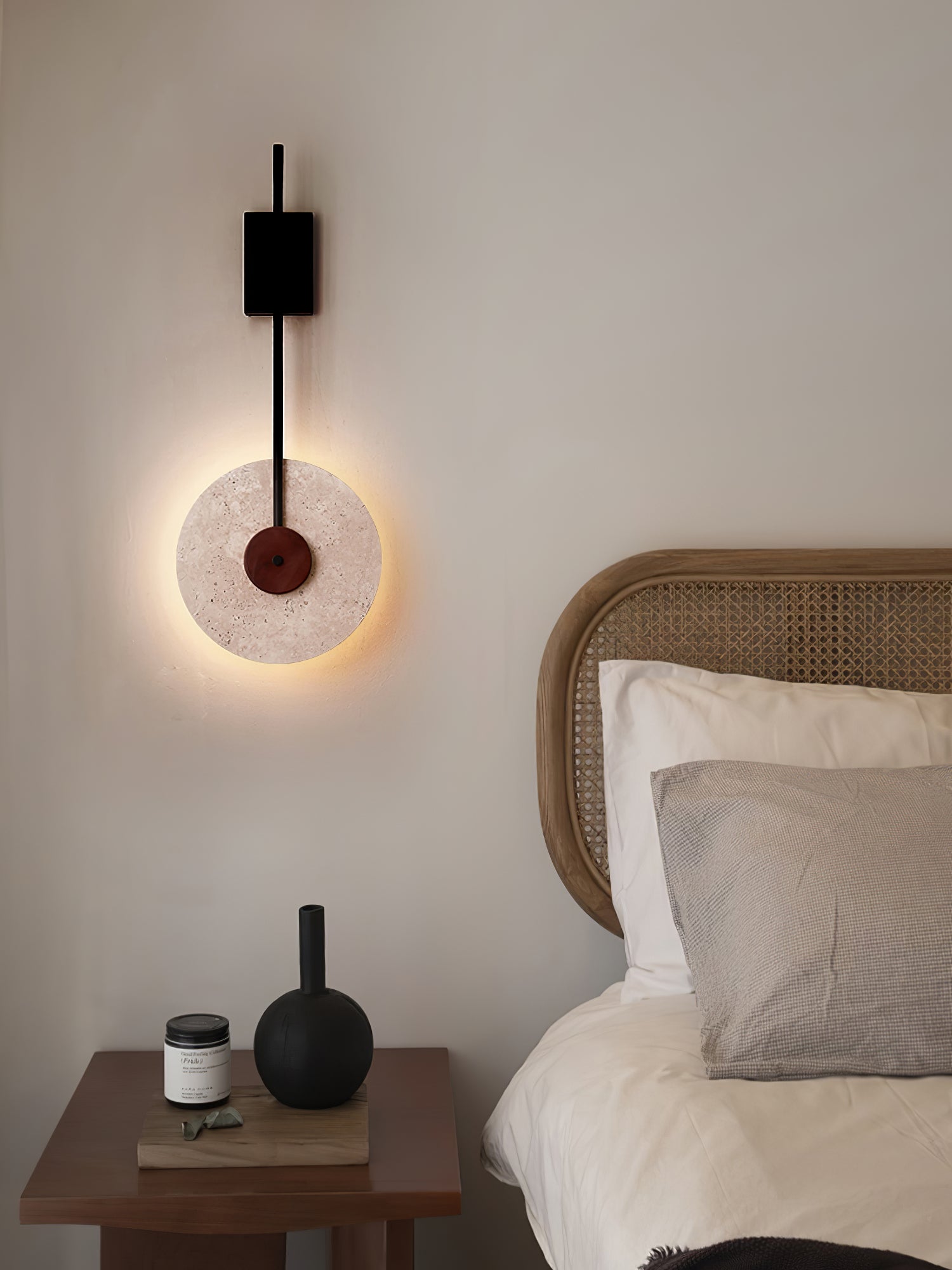 Elysia Travertine Wall Light-Neutral Decor