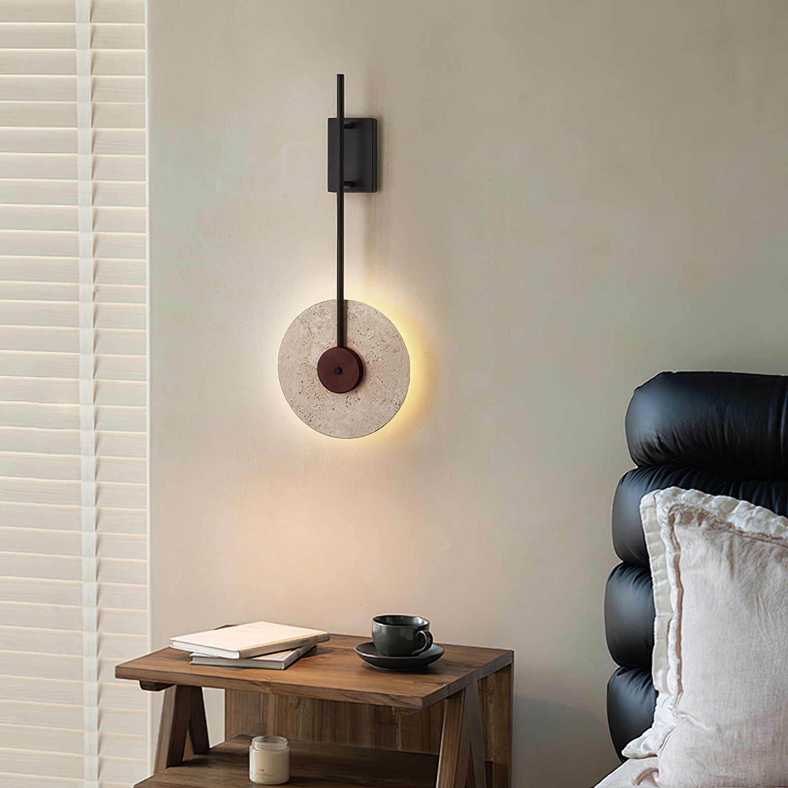 Elysia Travertine Wall Light-Neutral Decor
