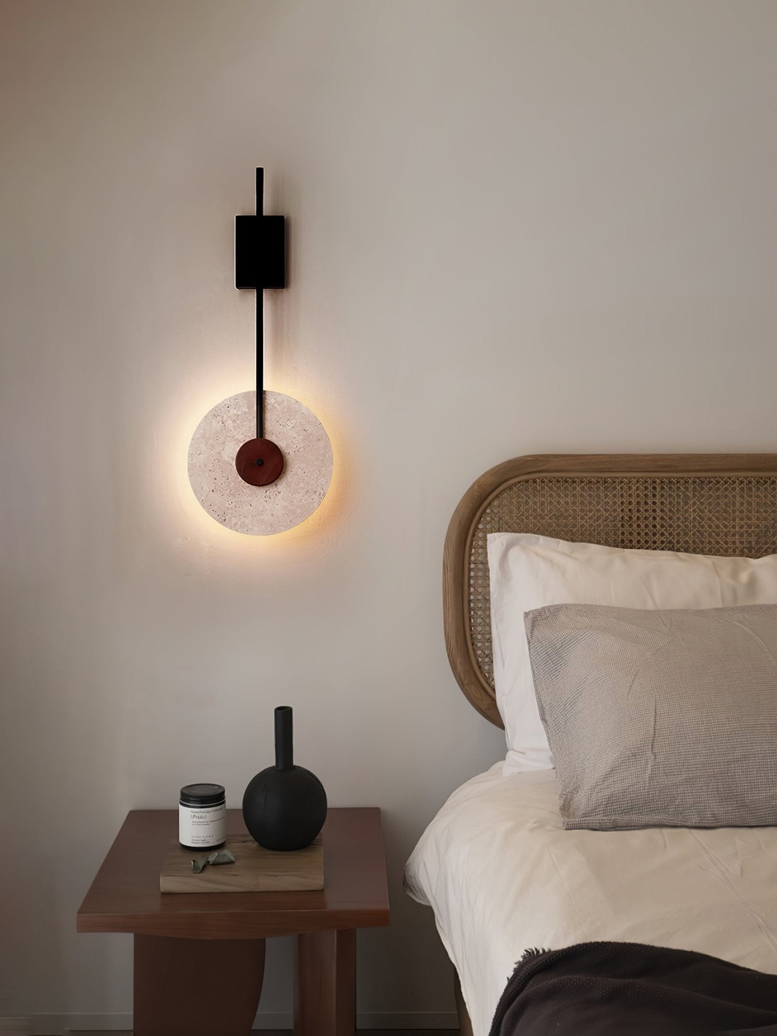 Elysia Travertine Wall Light-Neutral Decor