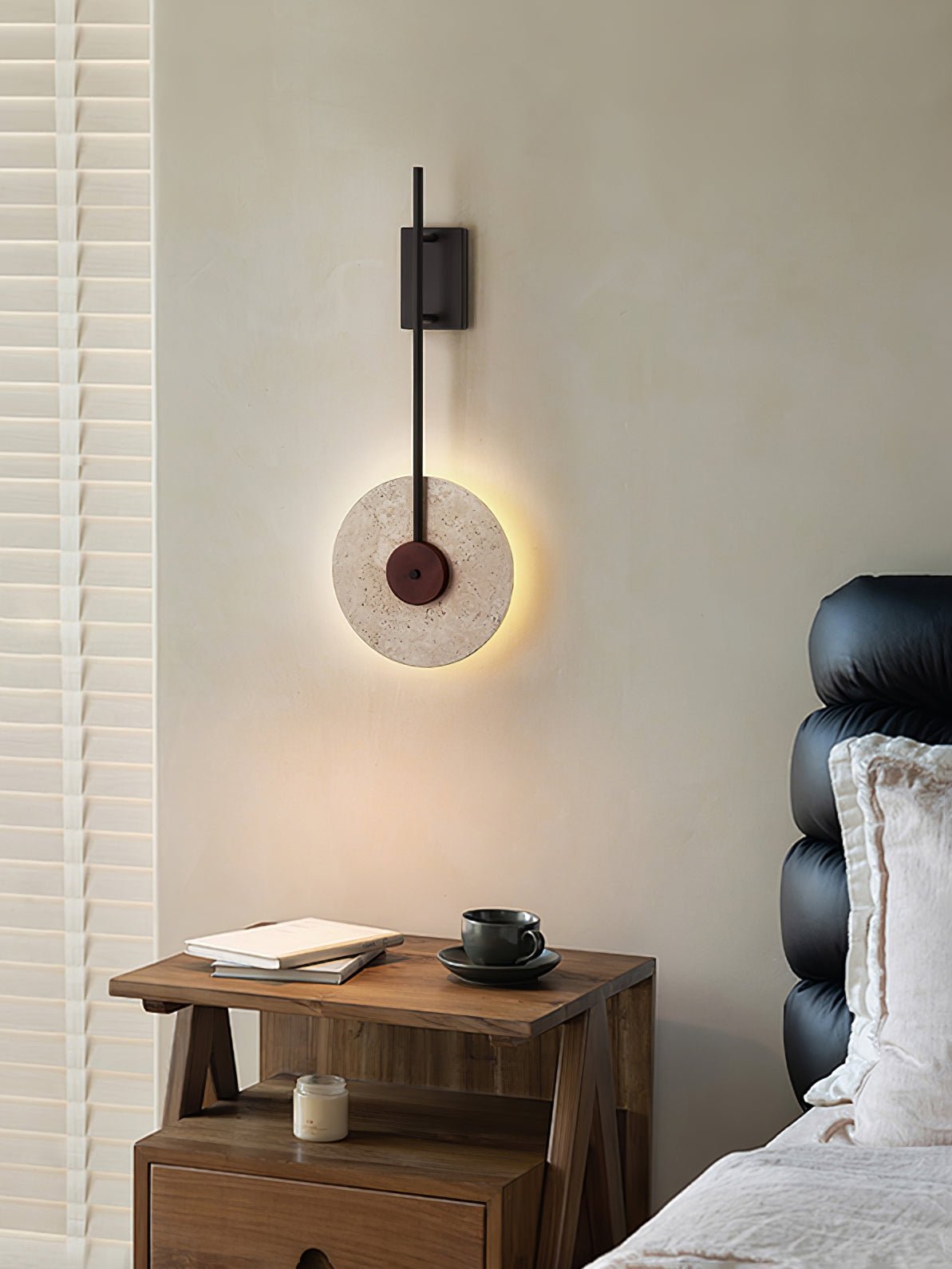 Elysia Travertine Wall Light-Neutral Decor