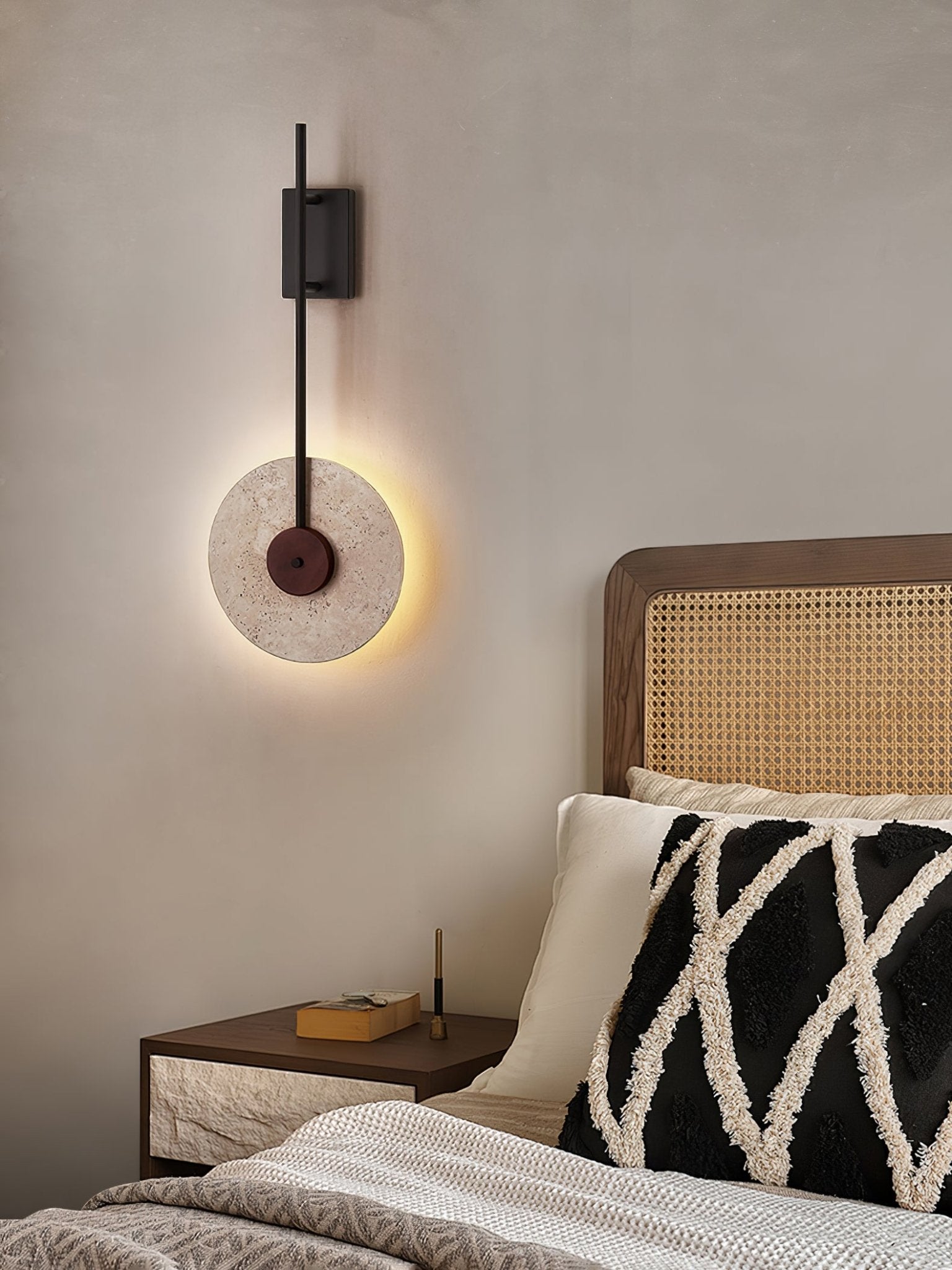 Elysia Travertine Wall Light-Neutral Decor