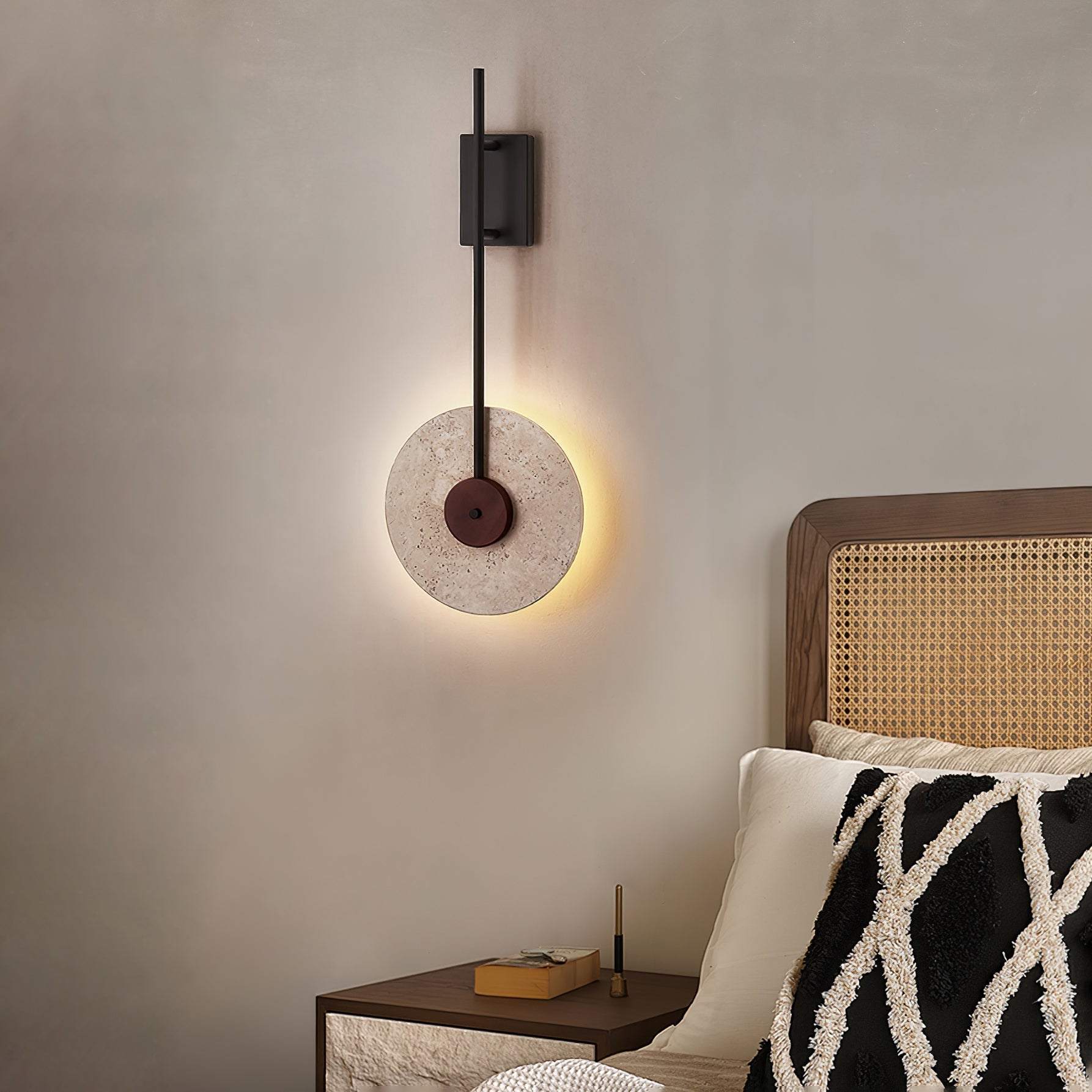Elysia Travertine Wall Light-Neutral Decor