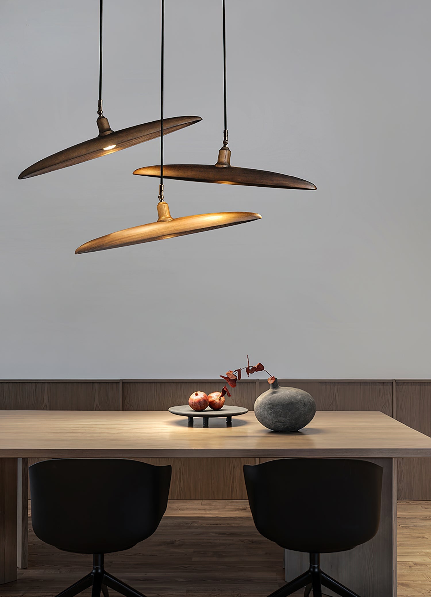 Zelirira Blade Wood Pendant Light-Neutral Decor