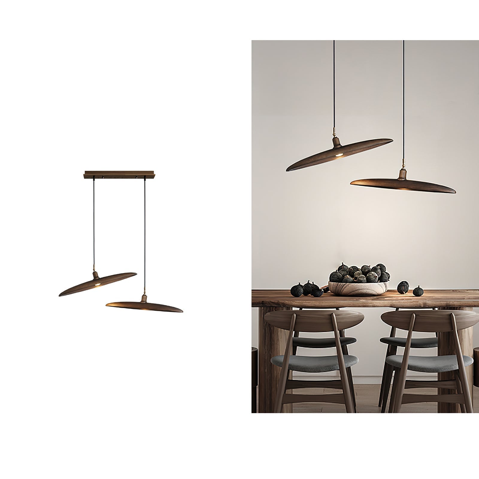 Zelirira Blade Wood Pendant Light-Neutral Decor