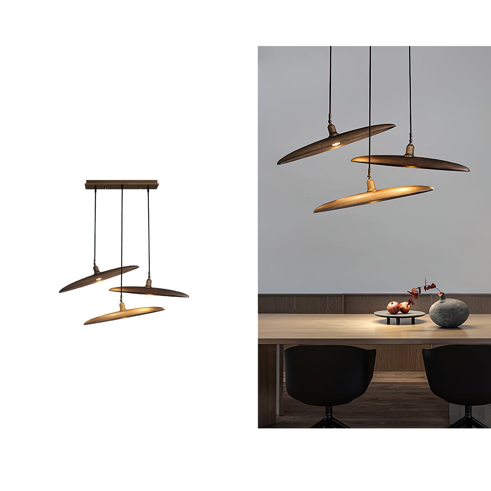 Zelirira Blade Wood Pendant Light-Neutral Decor