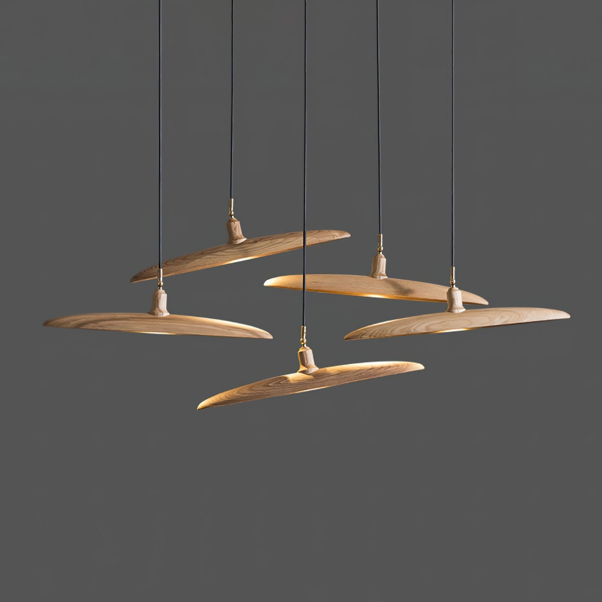 Zelirira Blade Wood Pendant Light-Neutral Decor